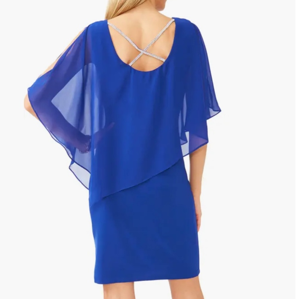 MSK Royal Blue Asymmetrical Dress - Picture 2 of 13